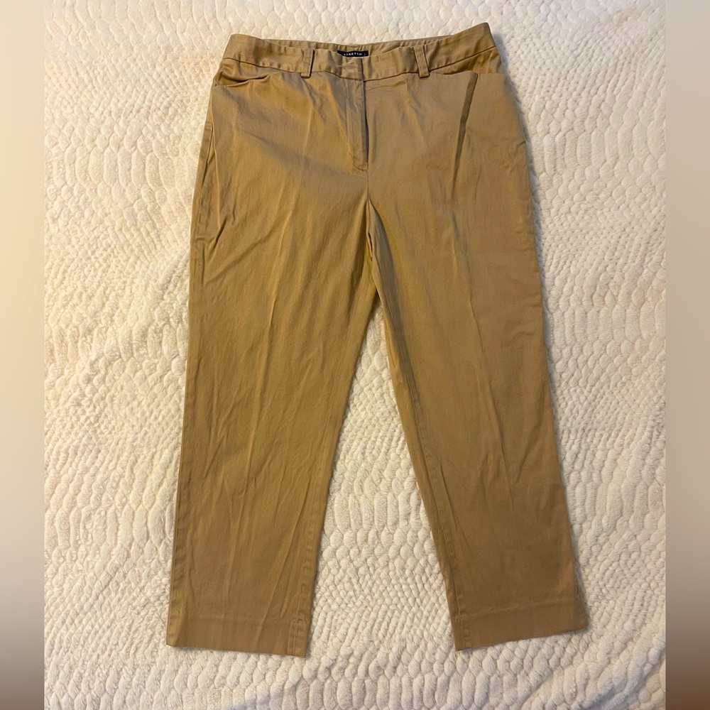 Jones New York Signature Khaki Cropped Pants Size 10